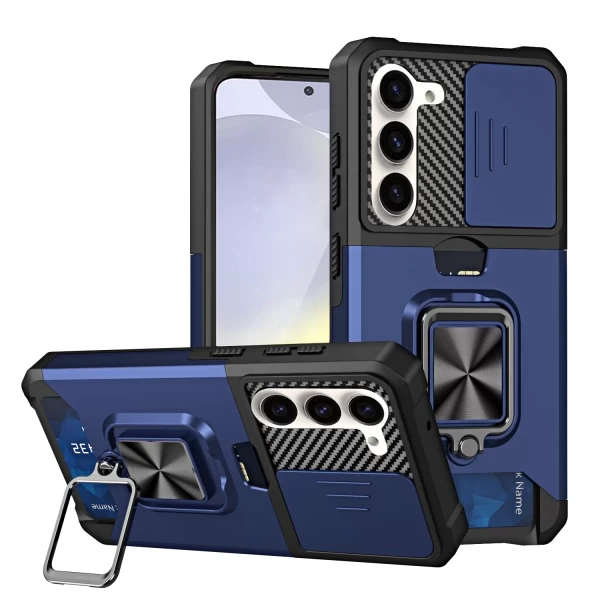 ALLOY CC LENS ARMOR RINGSTAND - DARK BLUE  GALAXY S25 PLUS
