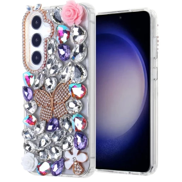 LUXOTIK FLORAL BUTTERFLY - WHITE (C6)  GALAXY S25