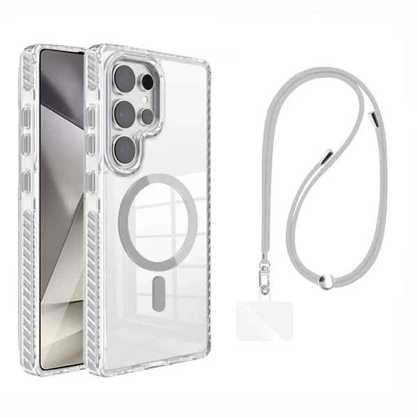 Clear Magsafe Strap - GREY  GALAXY S25 ULTRA