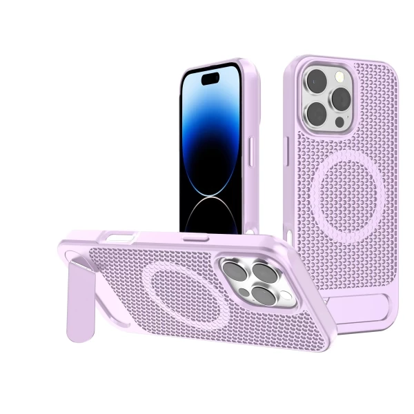 Arlo Carbon Magsafe Kickstand case - Pink  IPHONE 14 PRO MAX