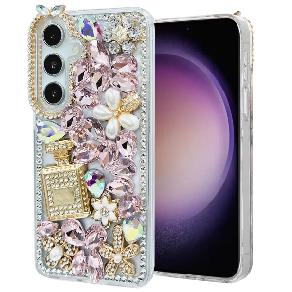 LUXOTIK FLORAL PERFUME - WHITE (8) GALAXY S25 PLUS