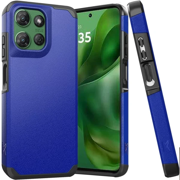 Satin Slim ShockProof Case With Poly Bag - CLASSIC BLUE MOTO G 5G 2025