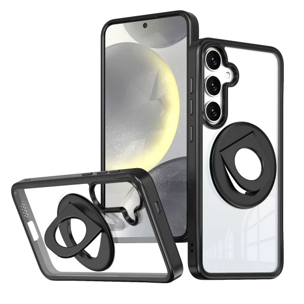 Orbit Clear Rotating Ringstand Magsafe - BLACK   GALAXY S25 / S24