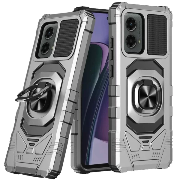 Robotic Magnetic RING Kickstand Case - SILVER  MOTO EDGE PLUS 2023