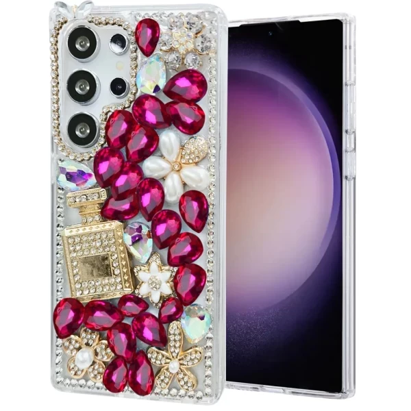 LUXOTIK FLORAL PERFUME - HOT PINK (5)  GALAXY S25 ULTRA