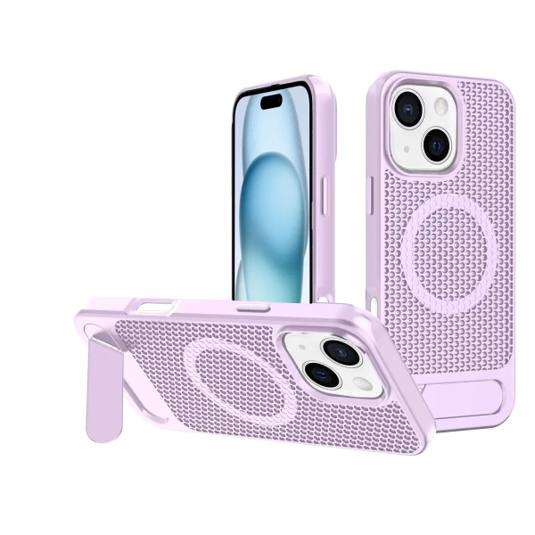 Arlo Carbon Magsafe Kickstand case - Pink  IPHONE 15 PLUS