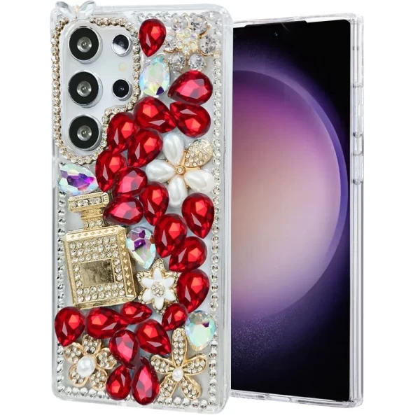 LUXOTIK FLORAL PERFUME - RED (11)  GALAXY S25 ULTRA