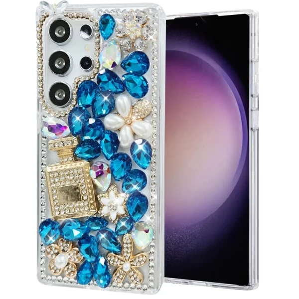 LUXOTIK FLORAL PERFUME - SKY BLUE (12)  GALAXY S25 ULTRA