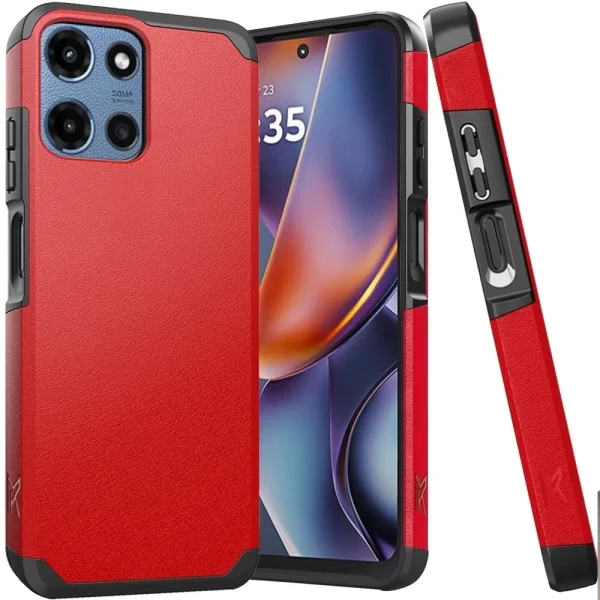 Satin Slim ShockProof Case With Poly Bag - RED MOTO G 5G 2025