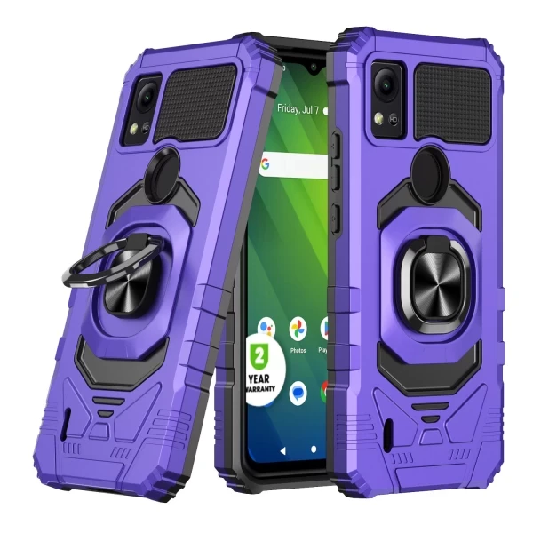 Robotic Magnetic RING Kickstand Case - PURPLE  CRICKET OUTLAST 5G 2024