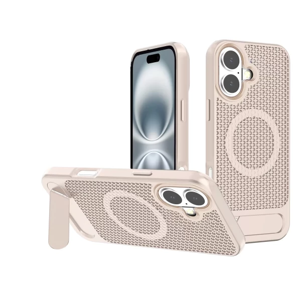 Arlo Carbon Magsafe Kickstand case - Rose Gold  IPHONE 16 PLUS
